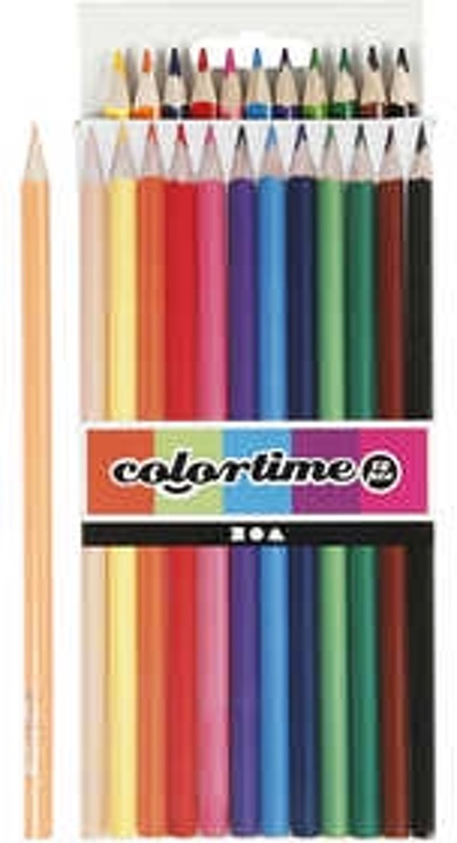   kleurpotloden vulling: 3 mm diverse kleuren basis 12stuks