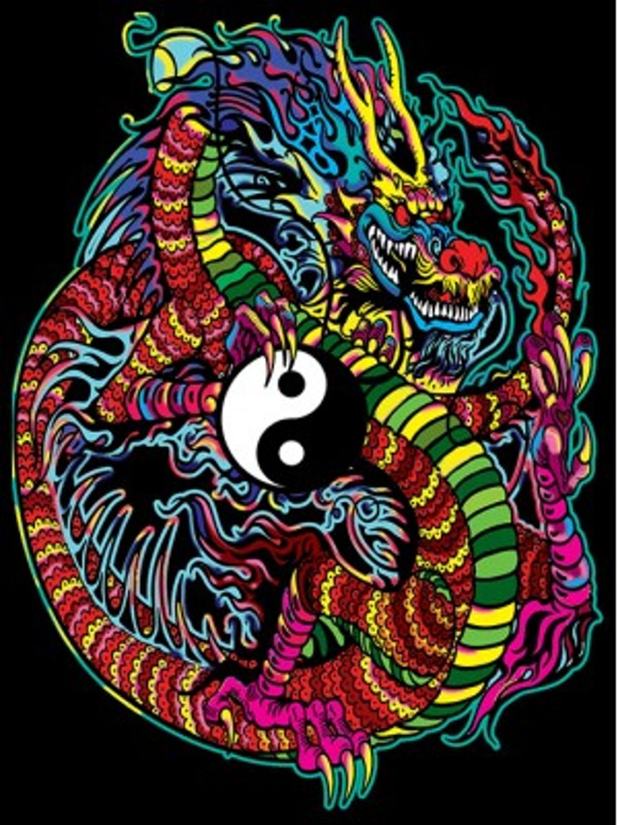Draak yinyang Colorvelvet