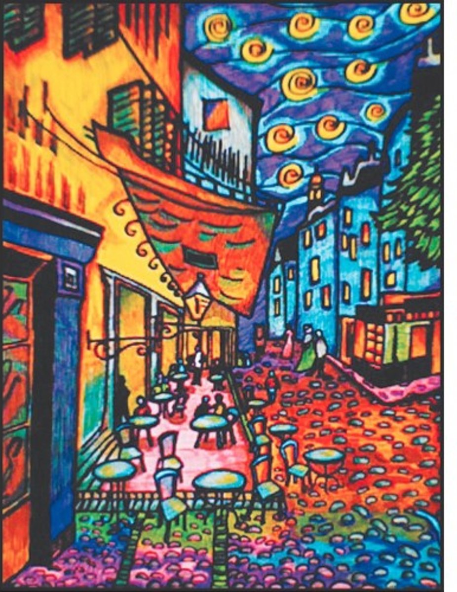 Van Gogh Cafeterras bij Nacht Colorvelvet