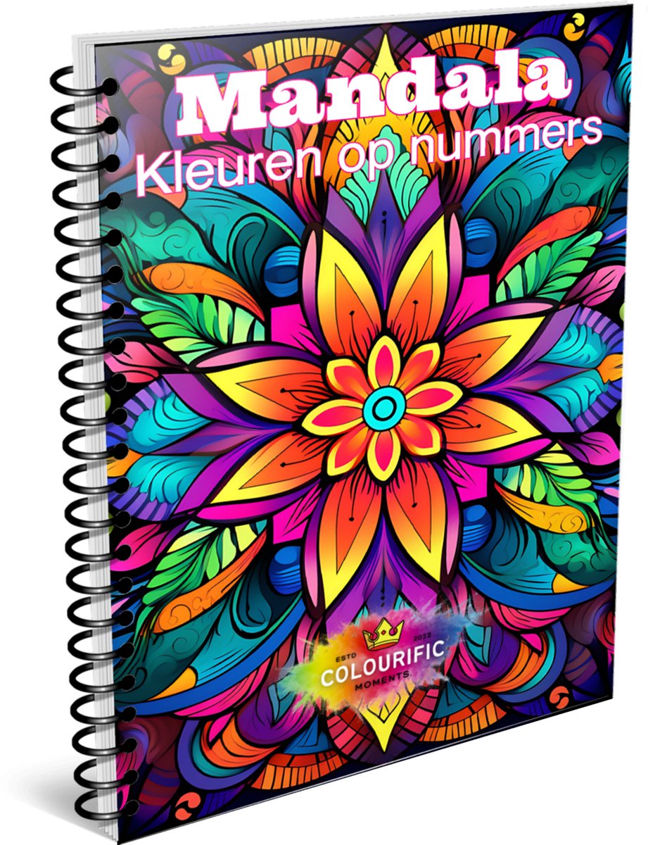 Colourific Moments Kleuren op nummer voor volwassenen - Kleurboek voor volwassen - 30 Kleurplaten - A5 formaat