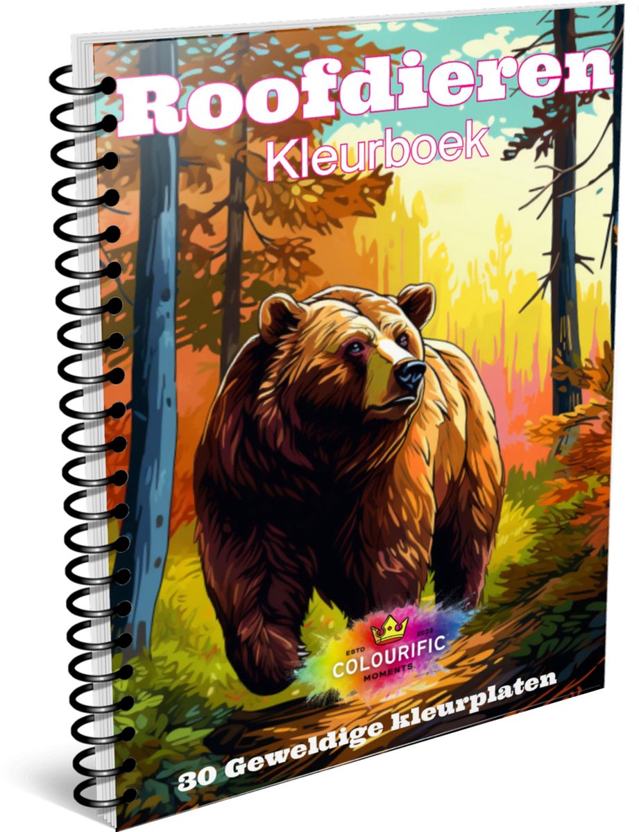 Colourific Moments kleurboek voor volwassen - Kleurboek met 30 kleurplaten - A5 formaat