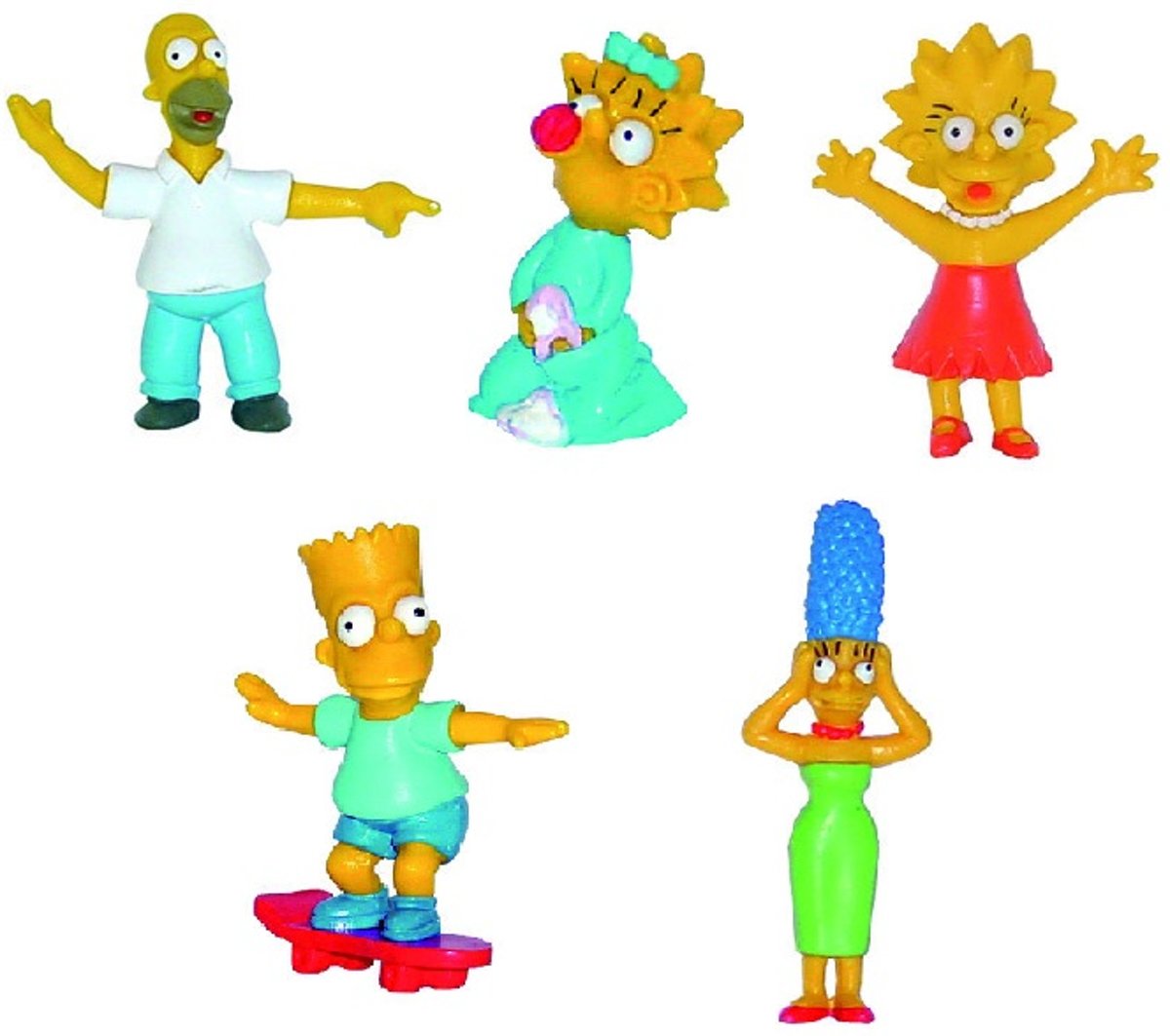 5 x Bart Simpsons speelfiguurtjes (+/- 7 cm)
