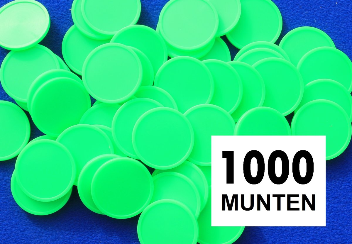 Blanco consumptiemunten / drankmunten - neon groen - 1000 stuks