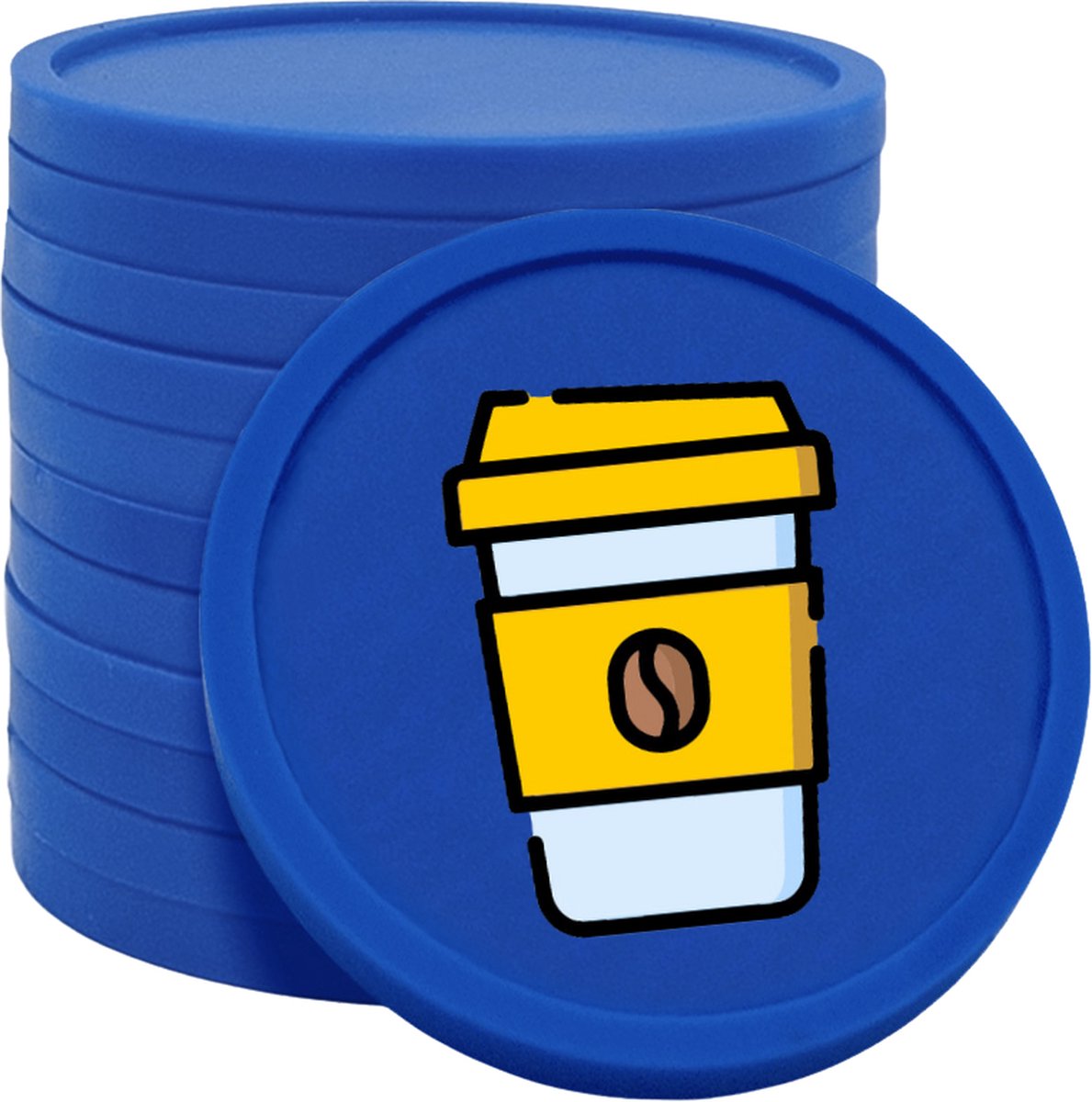 CombiCraft Koffie-To-Go consumptiemunten donkerblauw - Ø29mm enkelzijdig bedrukt - 100 stuks
