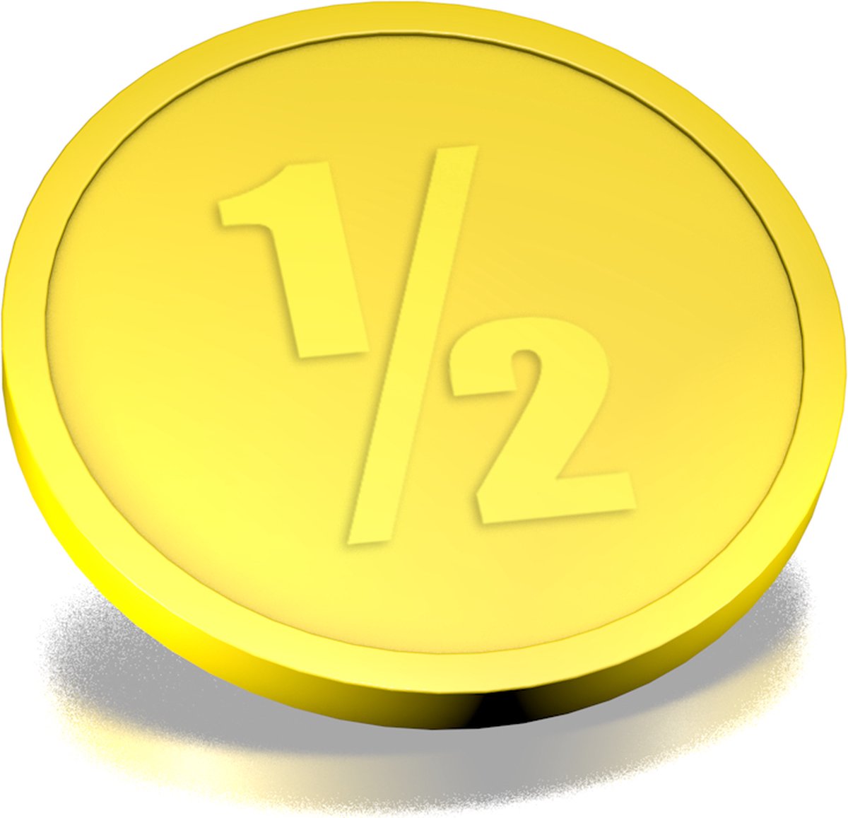 CombiCraft Plastic 1/2 Consumptiemunten Geel - Ø29mm - 250 stuks