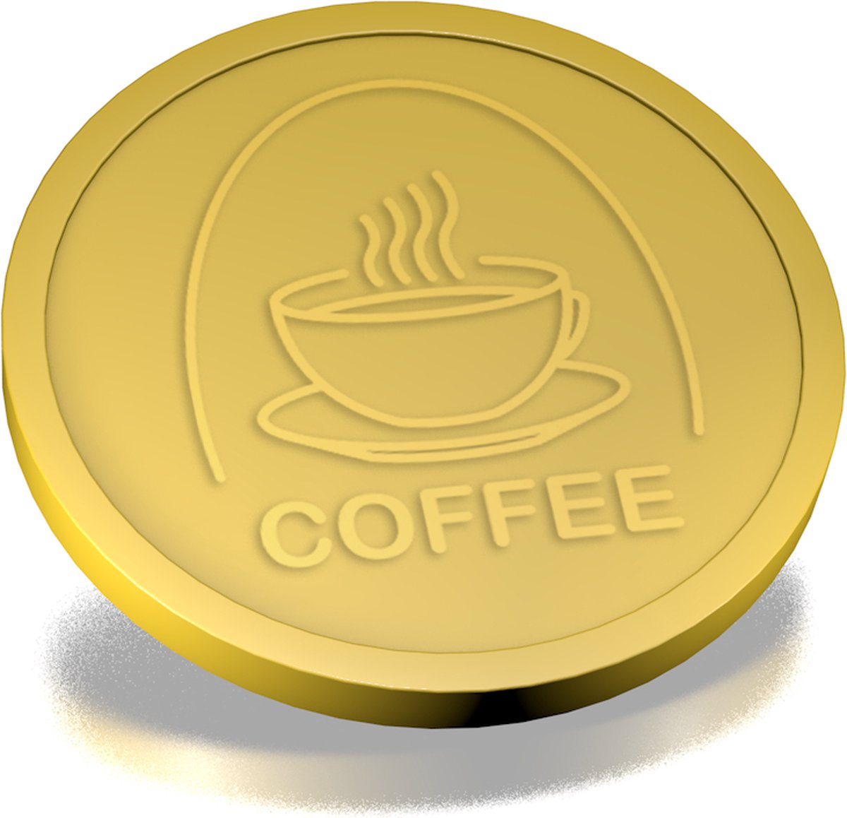 CombiCraft Reliëfmunten koffie goud - 250 stuks