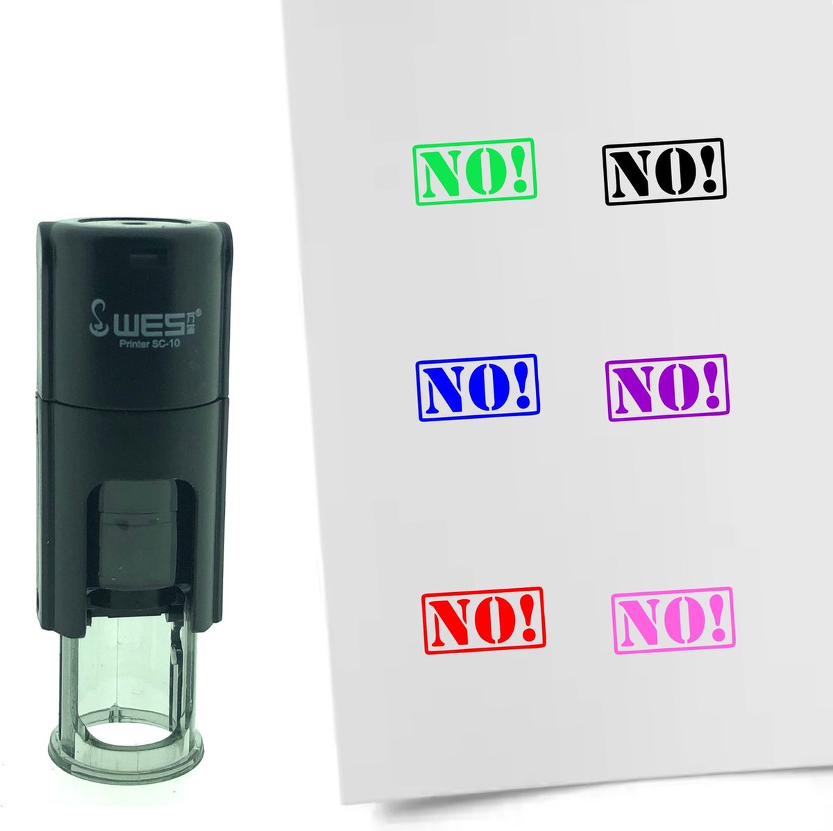 CombiCraft Stempel NO 10mm rond - Zwarte inkt