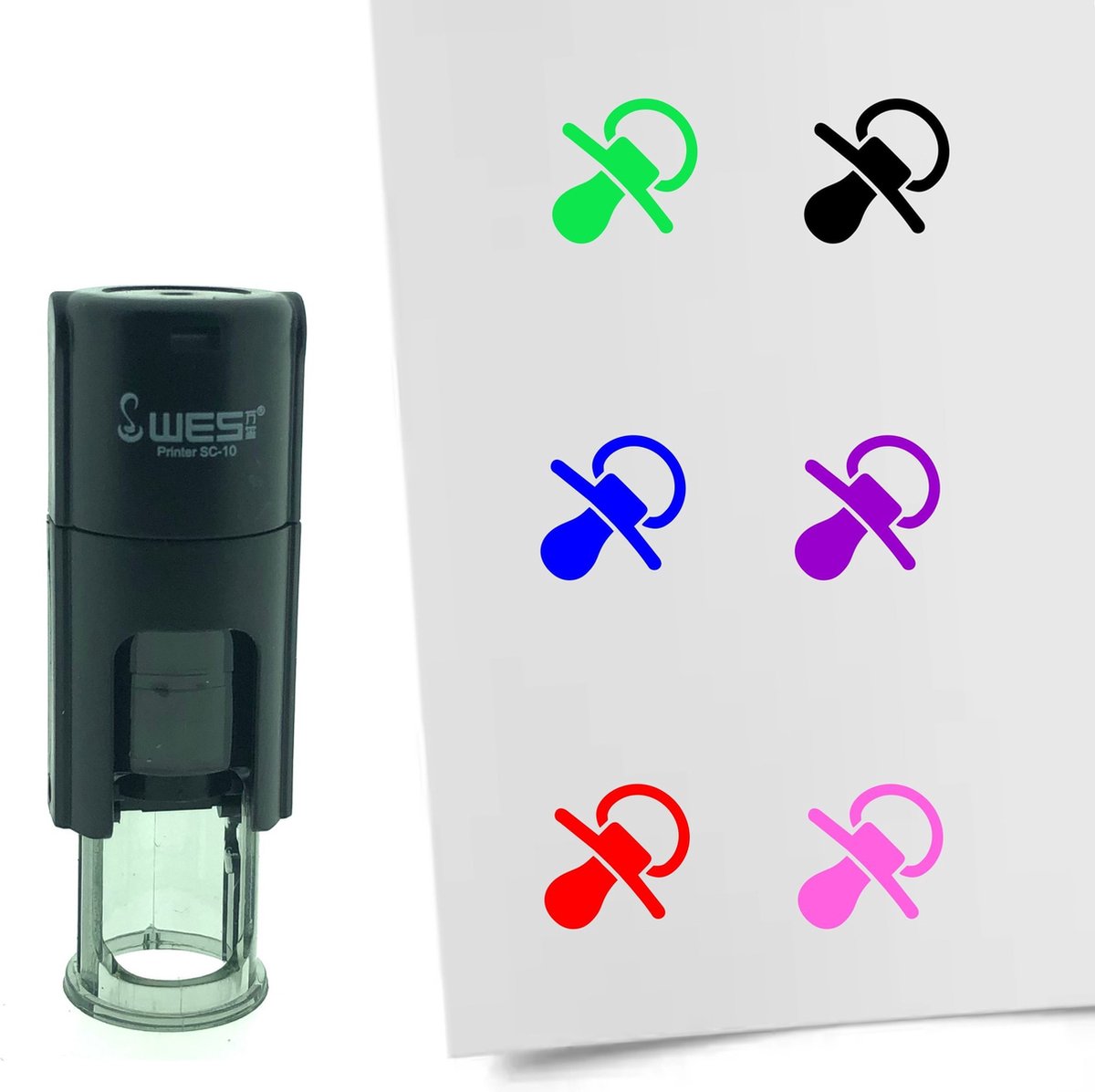 CombiCraft Stempel Speen 10mm rond - Groene inkt