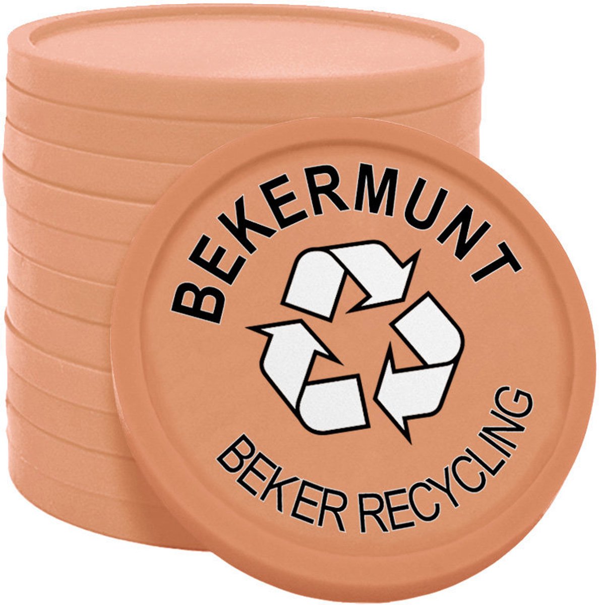 CombiCraft bekermunt gerecycled plastic 29 mm - pasteloranje