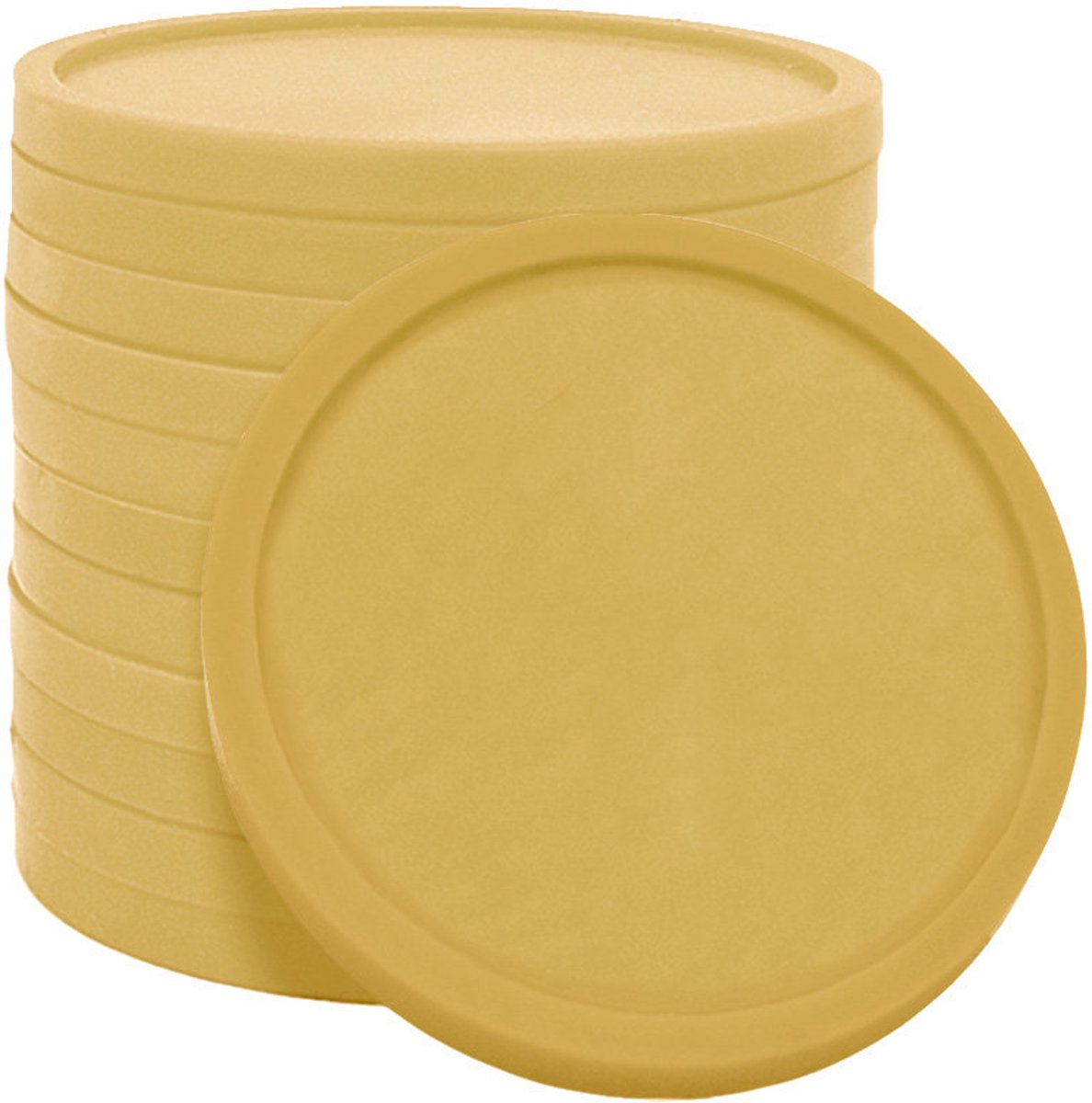 CombiCraft blanco gerecycled plastic munten 29mm pastelgeel - per 3000 stuks