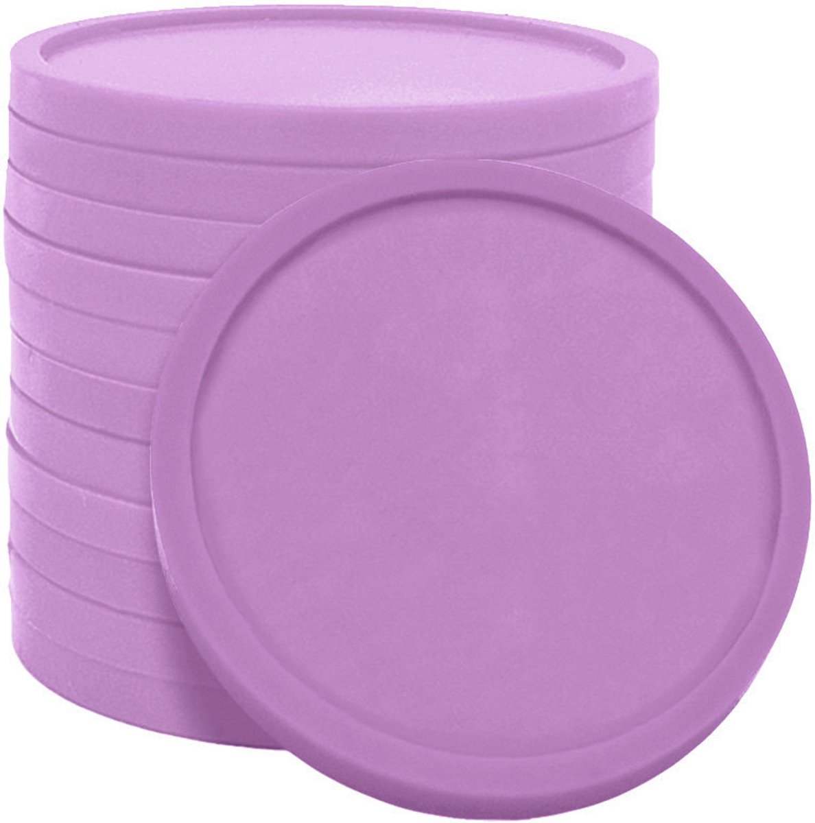 CombiCraft blanco gerecycled plastic munten 29mm pastelpaars - per 100 stuks