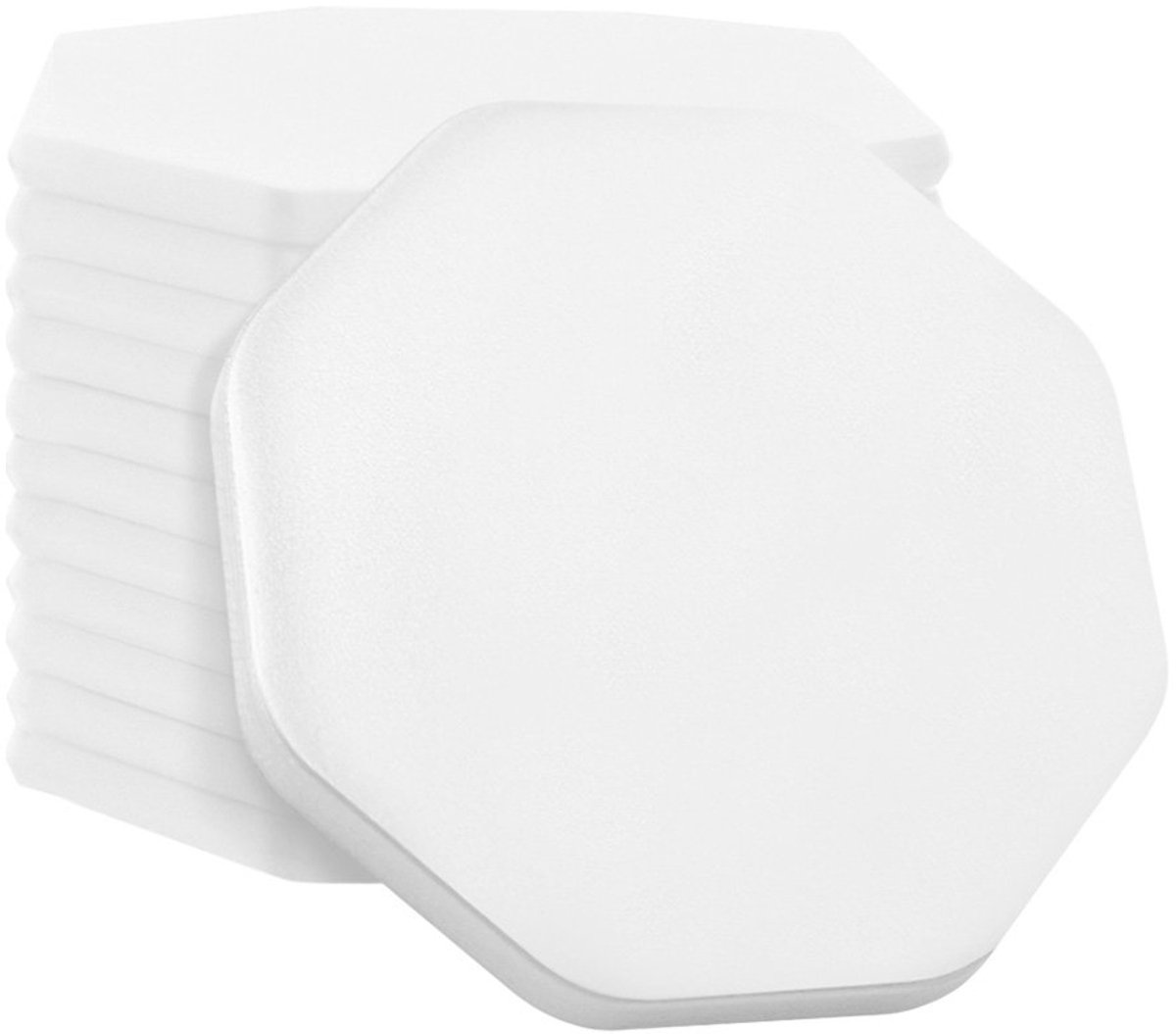 CombiCraft blanco munten achthoek 38x38mm wit - per 100 stuks