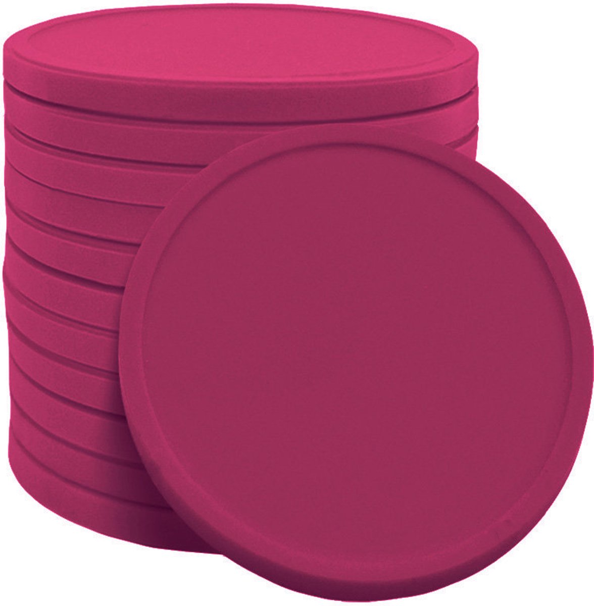 CombiCraft blanco recycle munt gemaakt van biologisch afbreekbaar aardappelzetmeel - fuchsia - Ø 29mm - verpakking 100 stuks