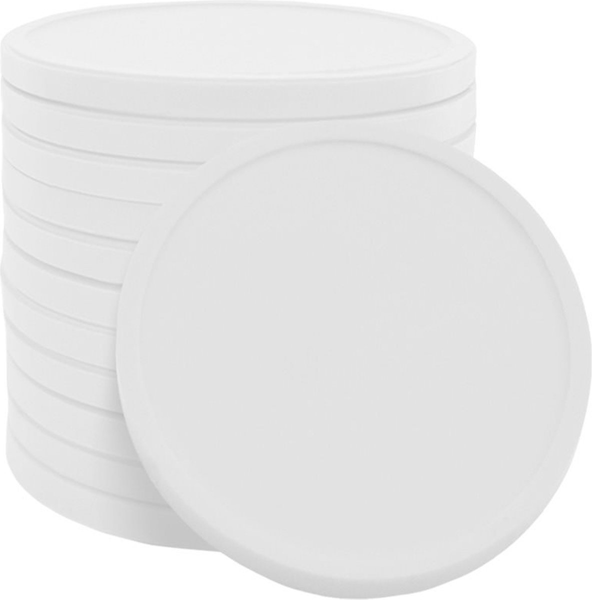 CombiCraft blanco recycle munt gemaakt van biologisch afbreekbaar aardappelzetmeel - wit - Ø 29mm - verpakking 100 stuks