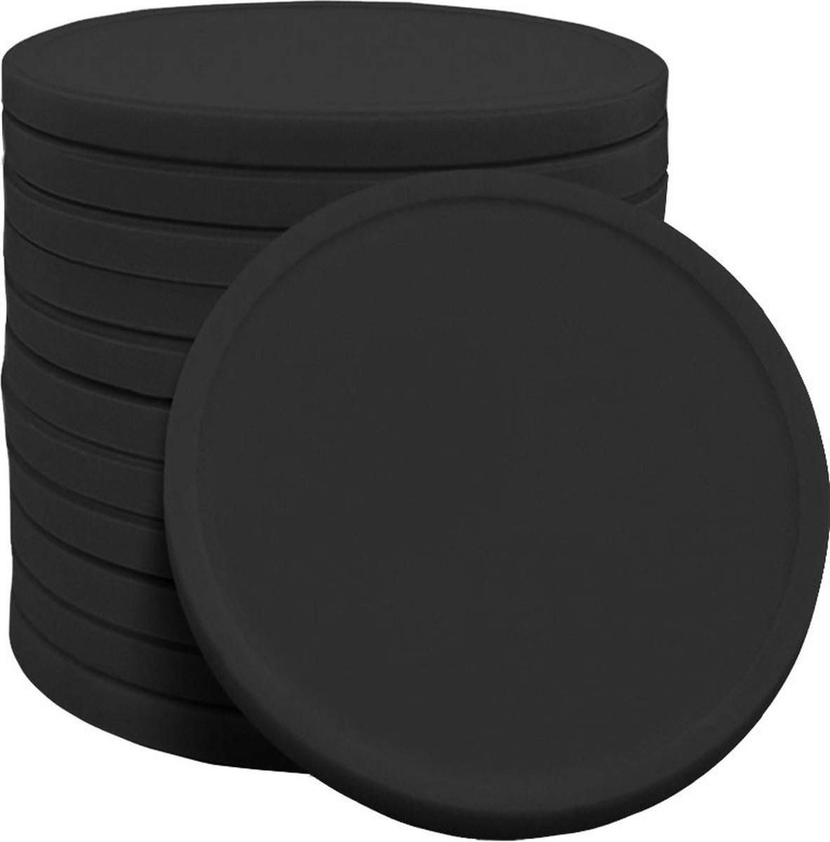 CombiCraft blanco recycle munt gemaakt van biologisch afbreekbaar aardappelzetmeel - zwart - Ø 29mm - verpakking 500 stuks