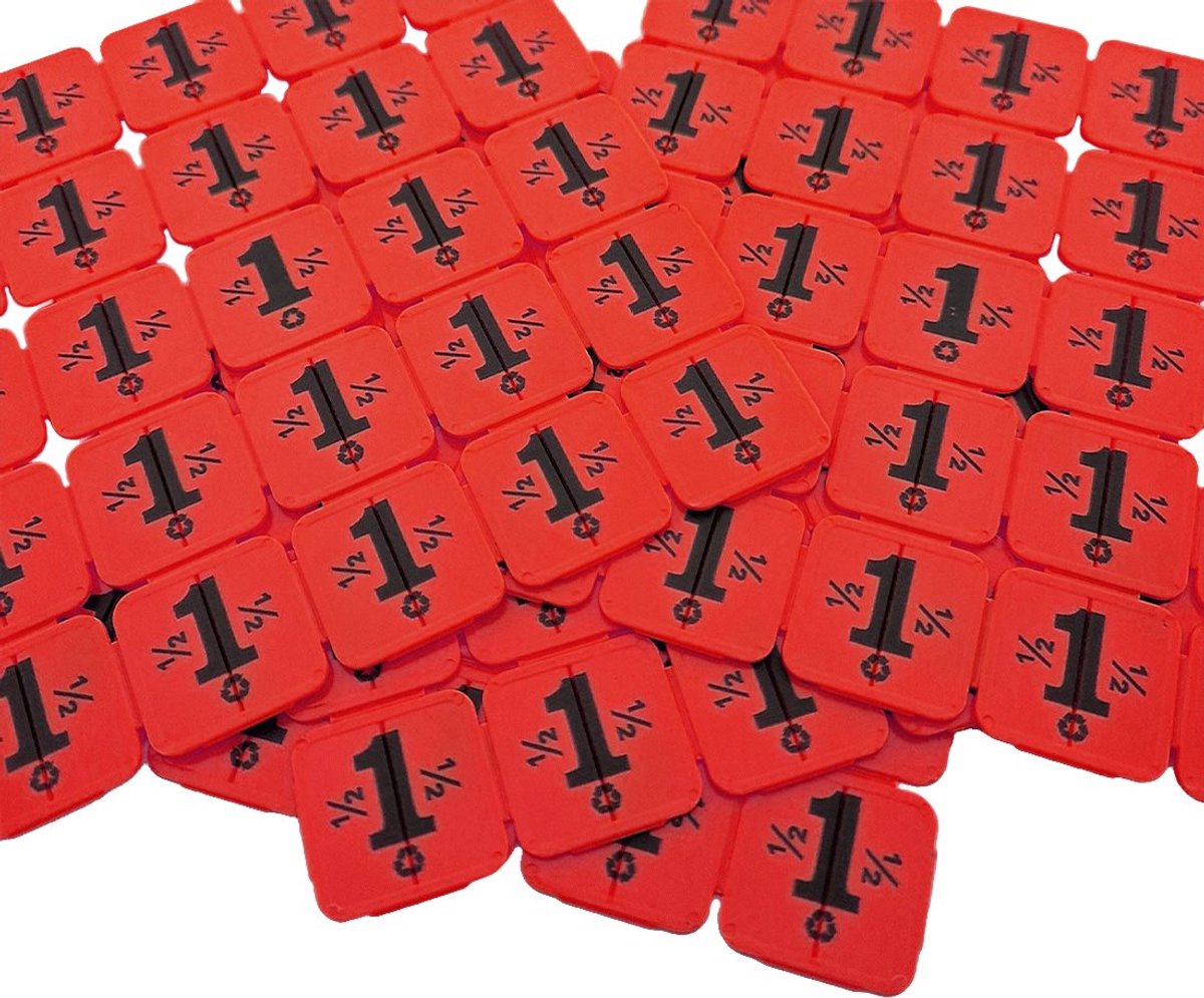 CombiCraft breekmunten van gerecycled plastic in het rood - 1000 breekmunten