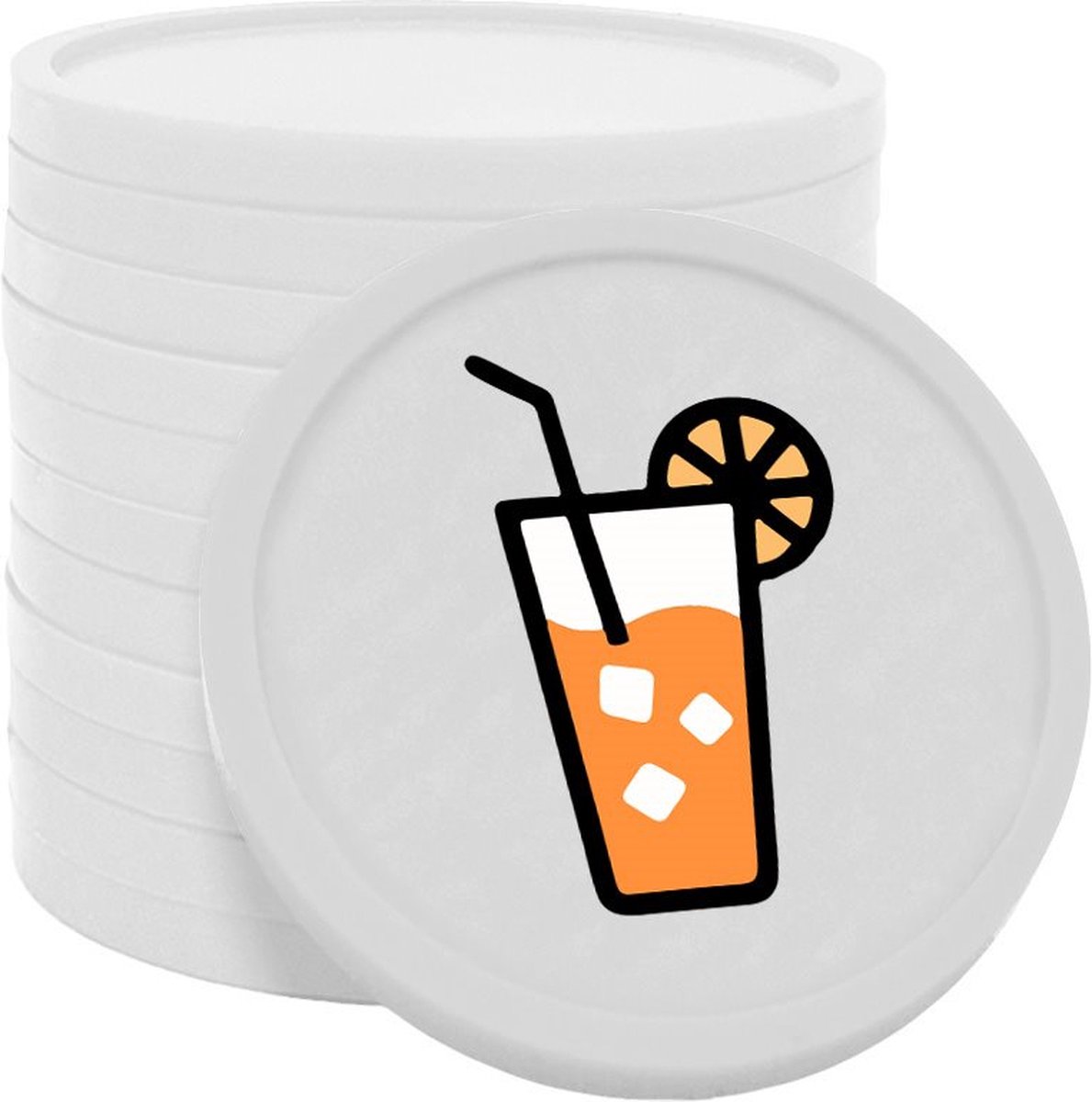 CombiCraft frisdrank munten wit Ø29mm enkelzijdig bedrukt - 100 stuks