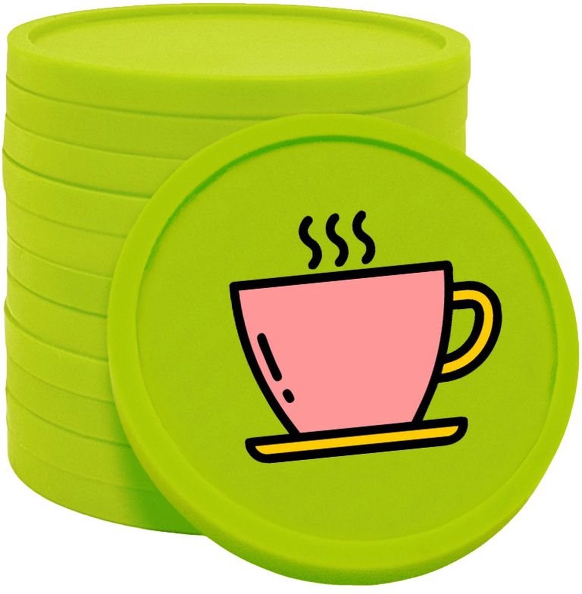 CombiCraft koffiemunten lime groen - Ø29mm enkelzijdig bedrukt - 100 stuks