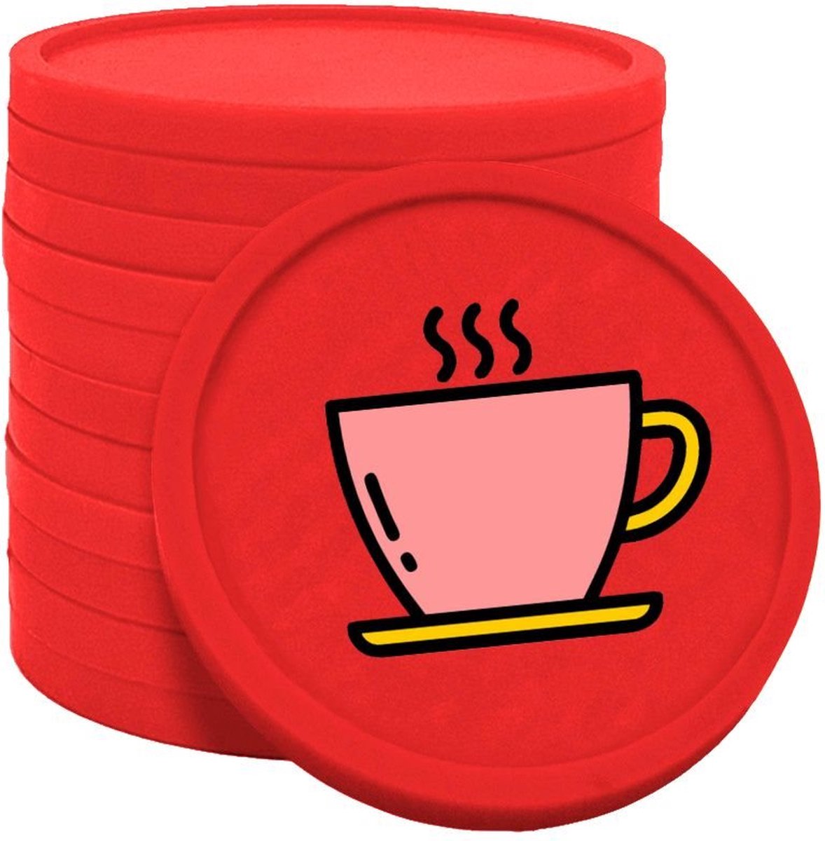 CombiCraft koffiemunten rood - Ø29mm enkelzijdig bedrukt - 100 stuks