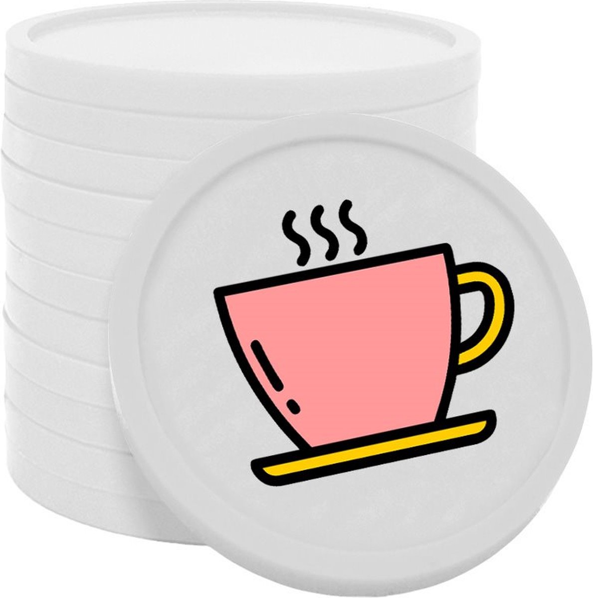 CombiCraft koffiemunten wit - Ø29mm enkelzijdig bedrukt - 100 stuks