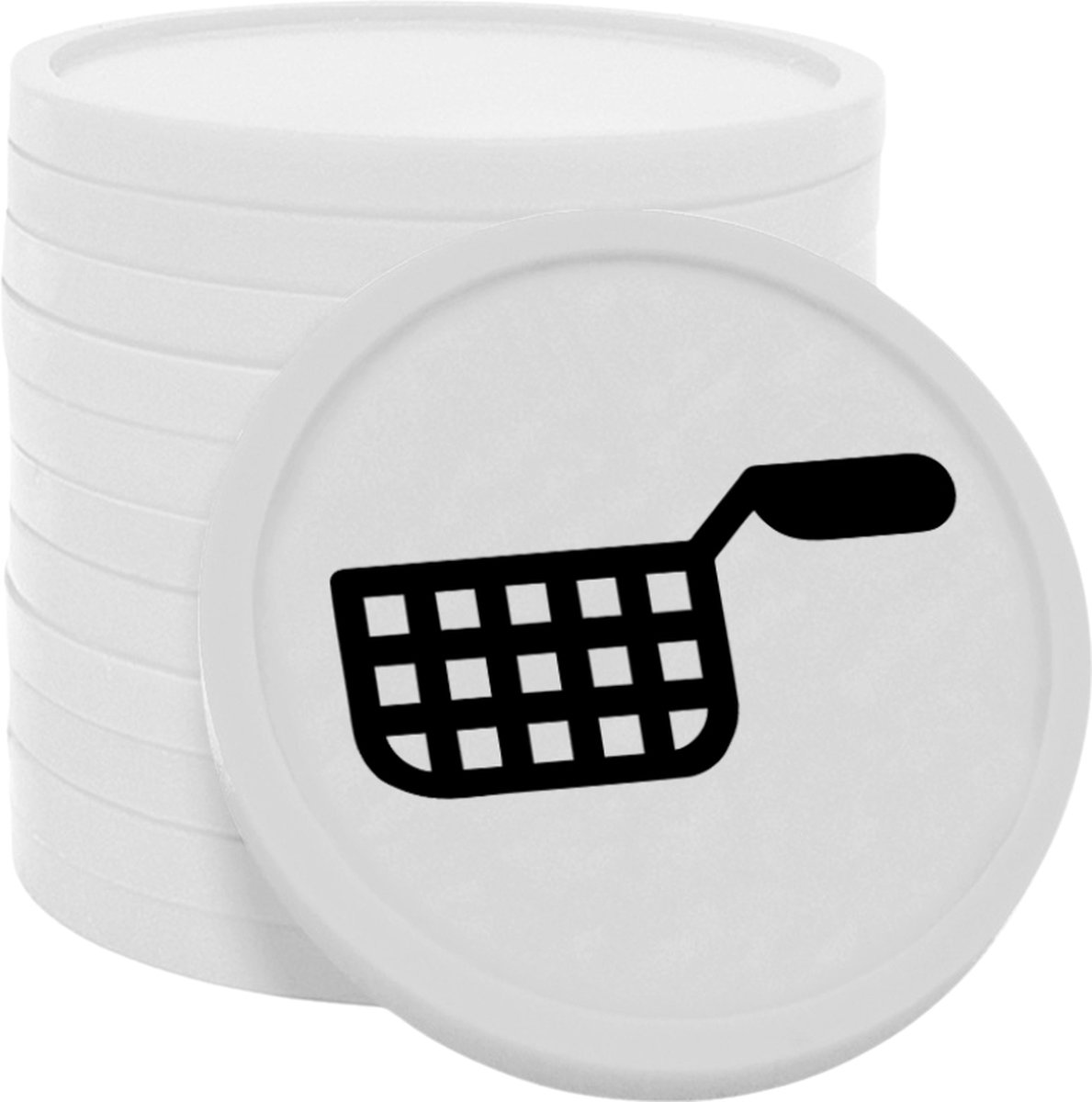 CombiCraft snackmunten wit Ø29mm enkelzijdig bedrukt - 100 stuks