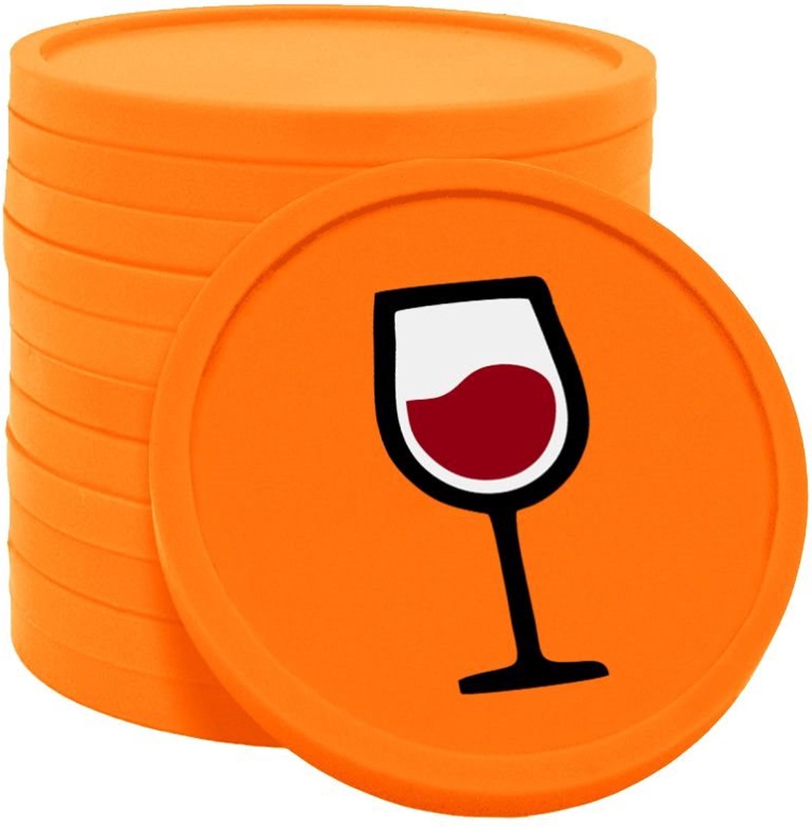 CombiCraft wijn consumptiemunten oranje - Ø29mm enkelzijdig bedrukt - 100 stuks