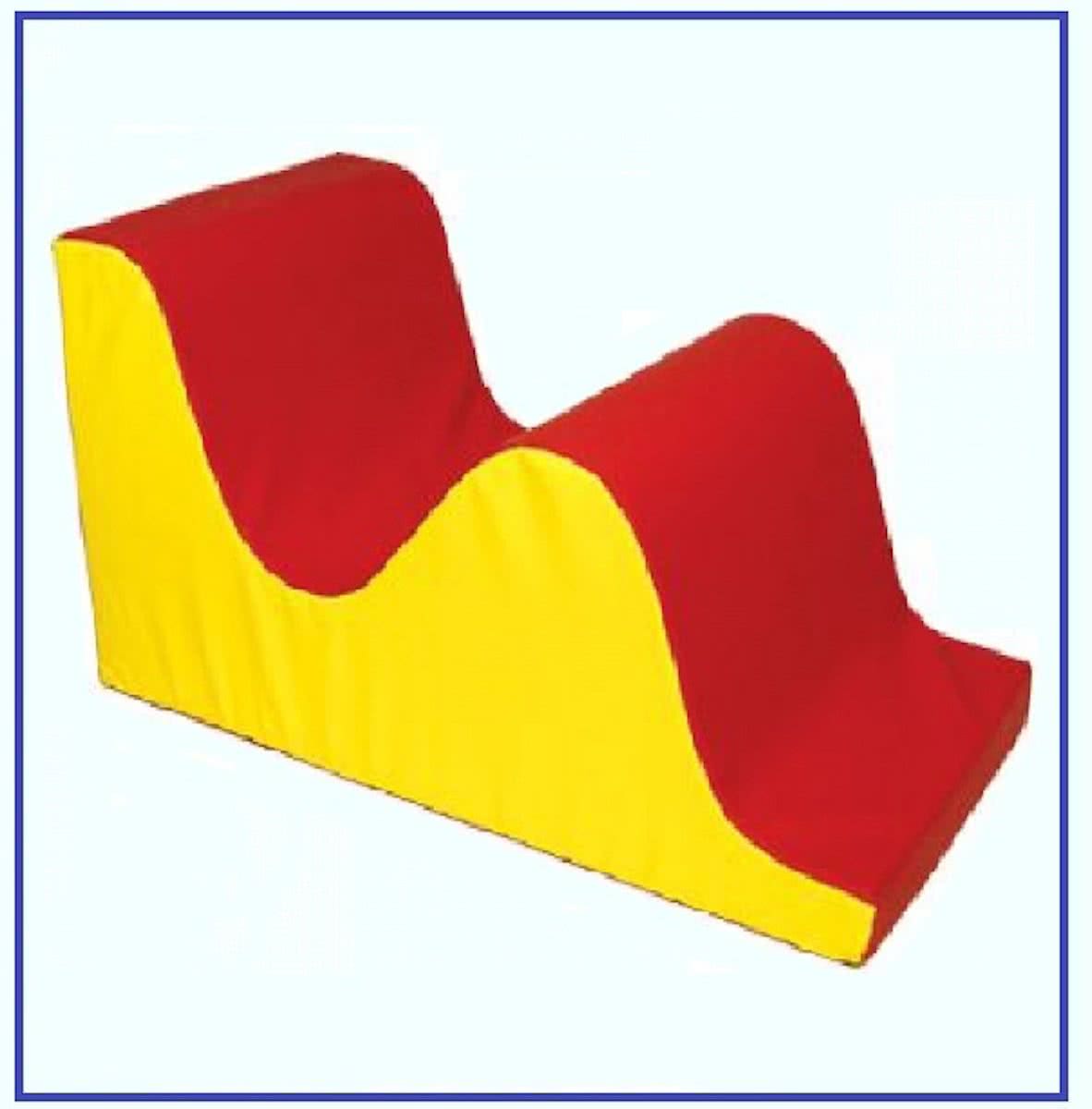 Dubbele golf 100x50x50 cm - Speel, Bouw & Zit schuim blokken / kussens / elementen / foam