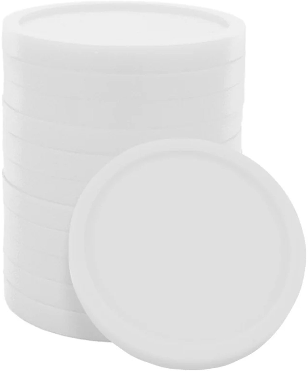 Grootverpakking: CombiCraft blanco kunststof winkelwagenmunt 23 mm formaat € 1 Wit - 1000 stuks