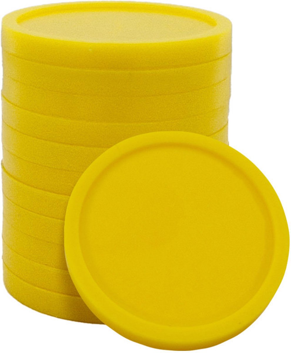 Grootverpakking: CombiCraft kleinere blanco munten - geel - Ø23mm - 1000 stuks