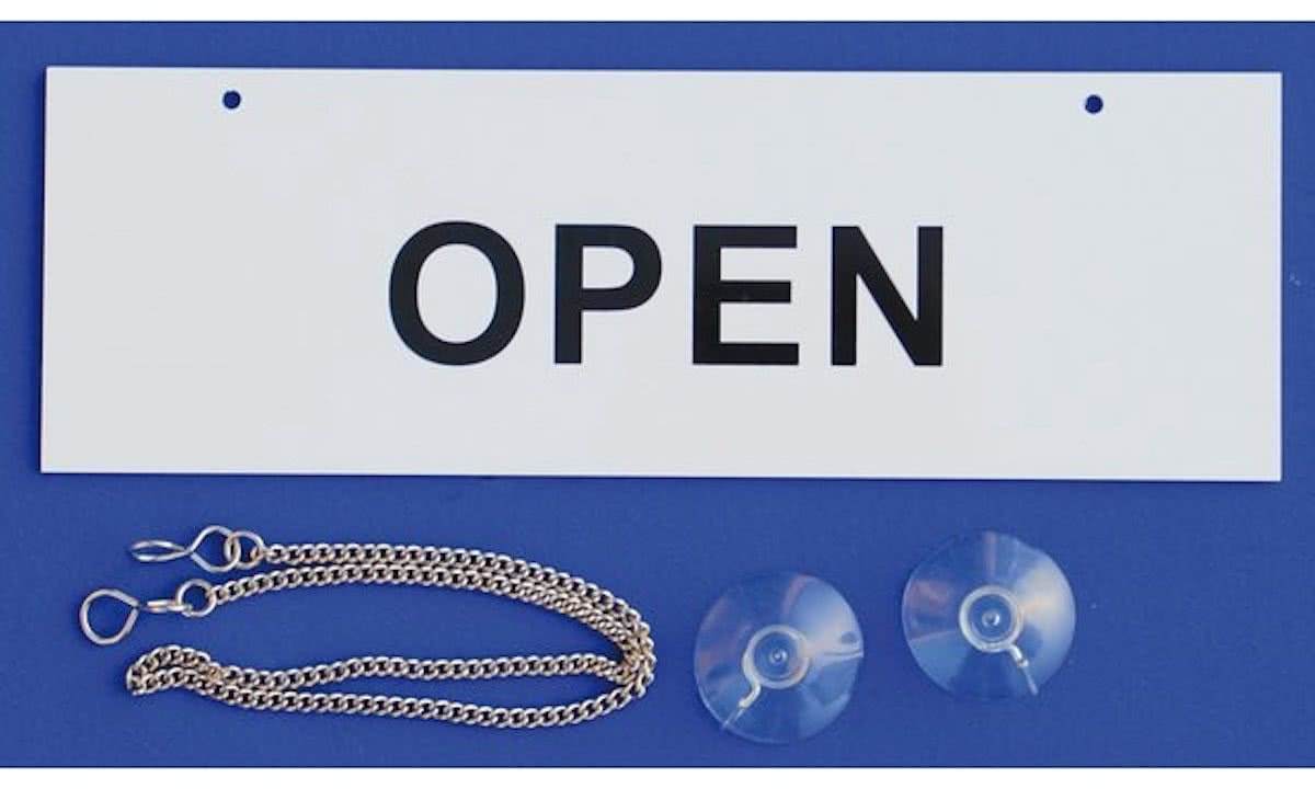 Infobord open / gesloten