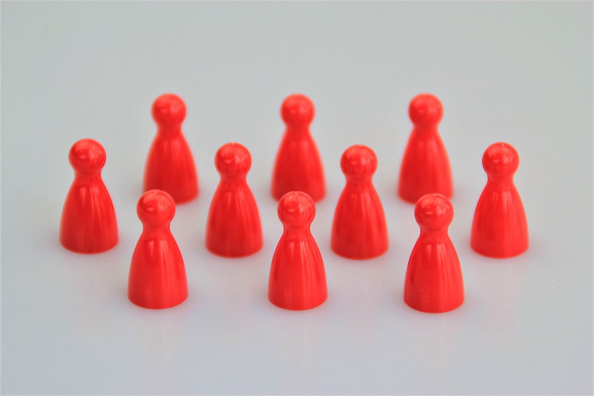 Pionnen - Rood - 100 stuks