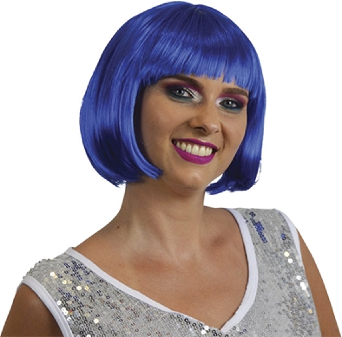 Bobline pruik blauw