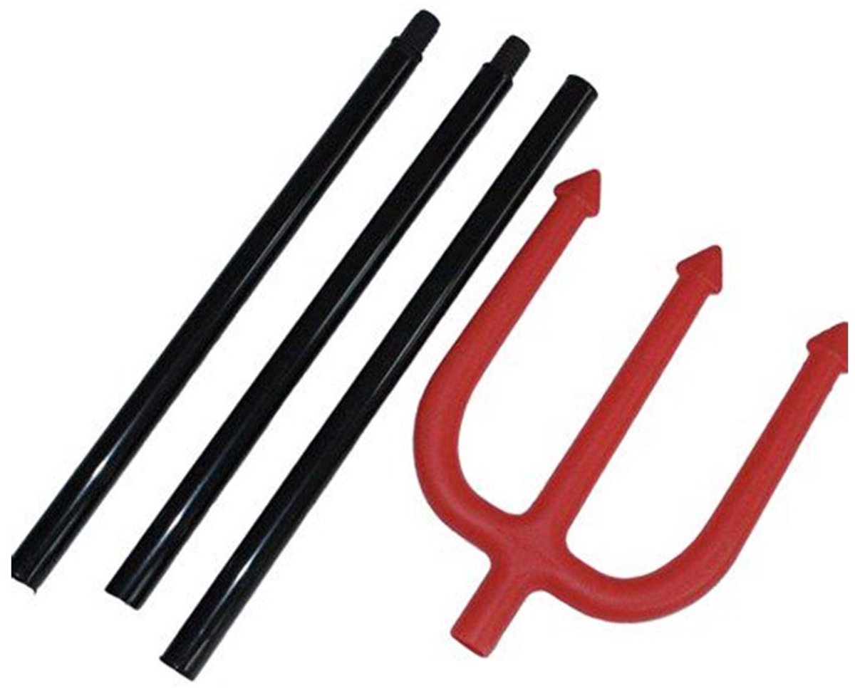 Duivelsvork - drietand riek 4 delig - Halloween 112 cm.