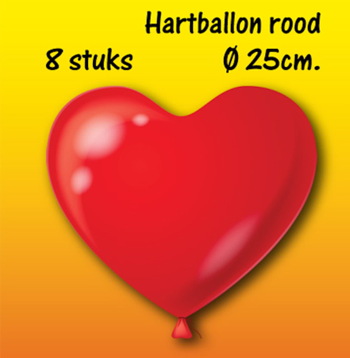 Hart ballon rood H-10 (8 stuks)