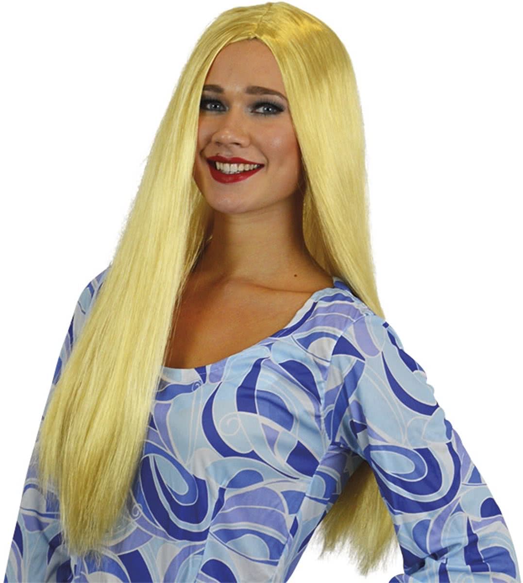 Lange pruik model Mariska - blond