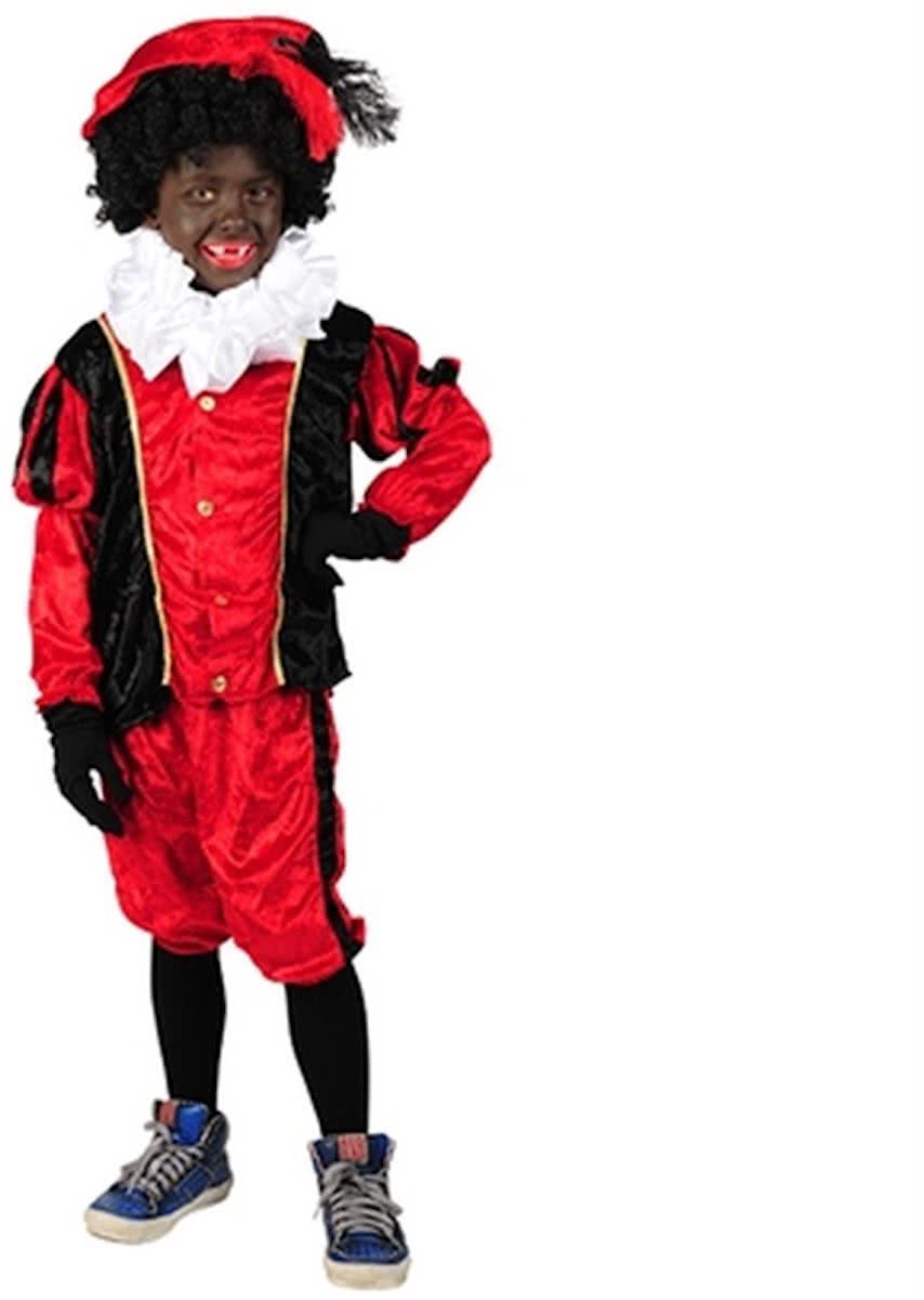 Piet Velours rood-zwart(mt 176)