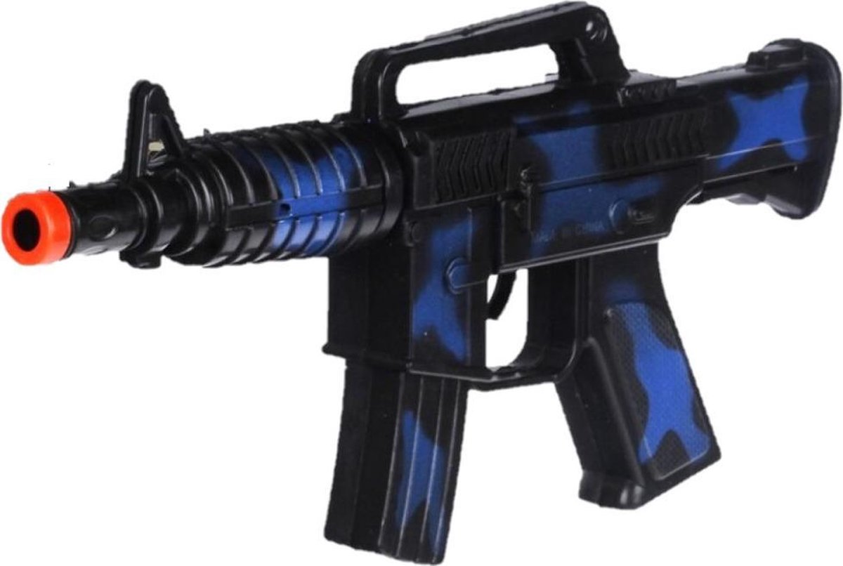 Kinder speelgoed verkleedwapen/machinegeweer soldaten/leger met geluid 27 cm - Nep geweren/wapens