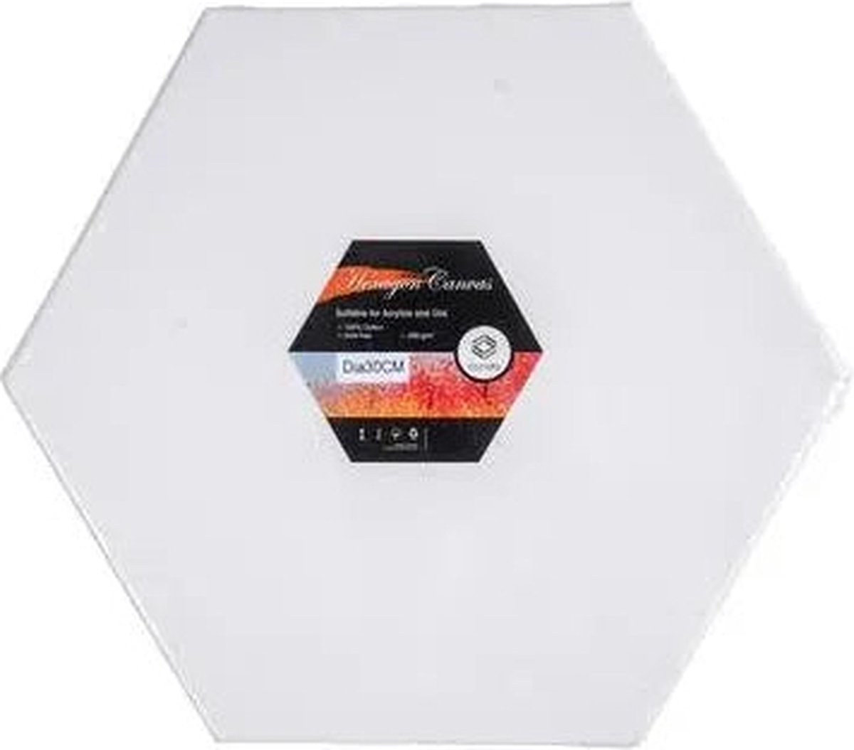 Canvas conda hexagon 30 cm gebleekt katoen - 10 stuks