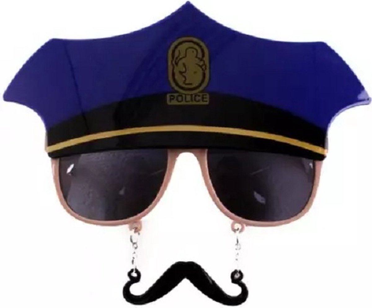 Bril Politie met snorretje