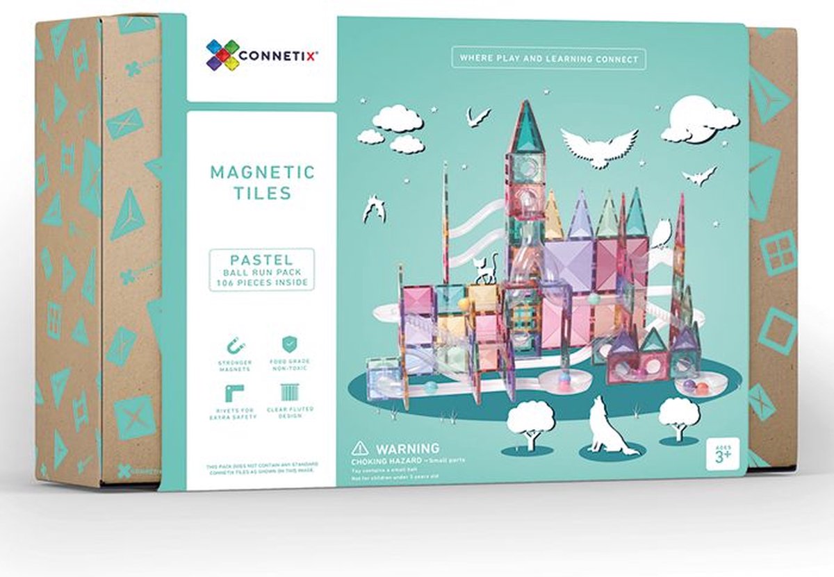 Connetix 106 pc Pastel Ball Run