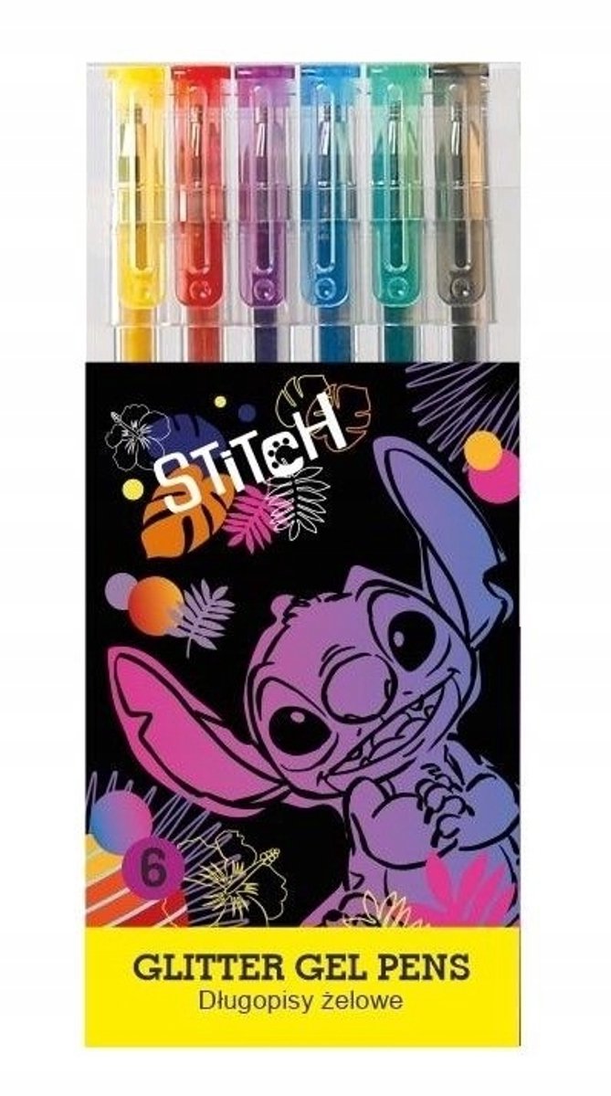Disney Stitch Glitter Gelpenset - 6 kleuren