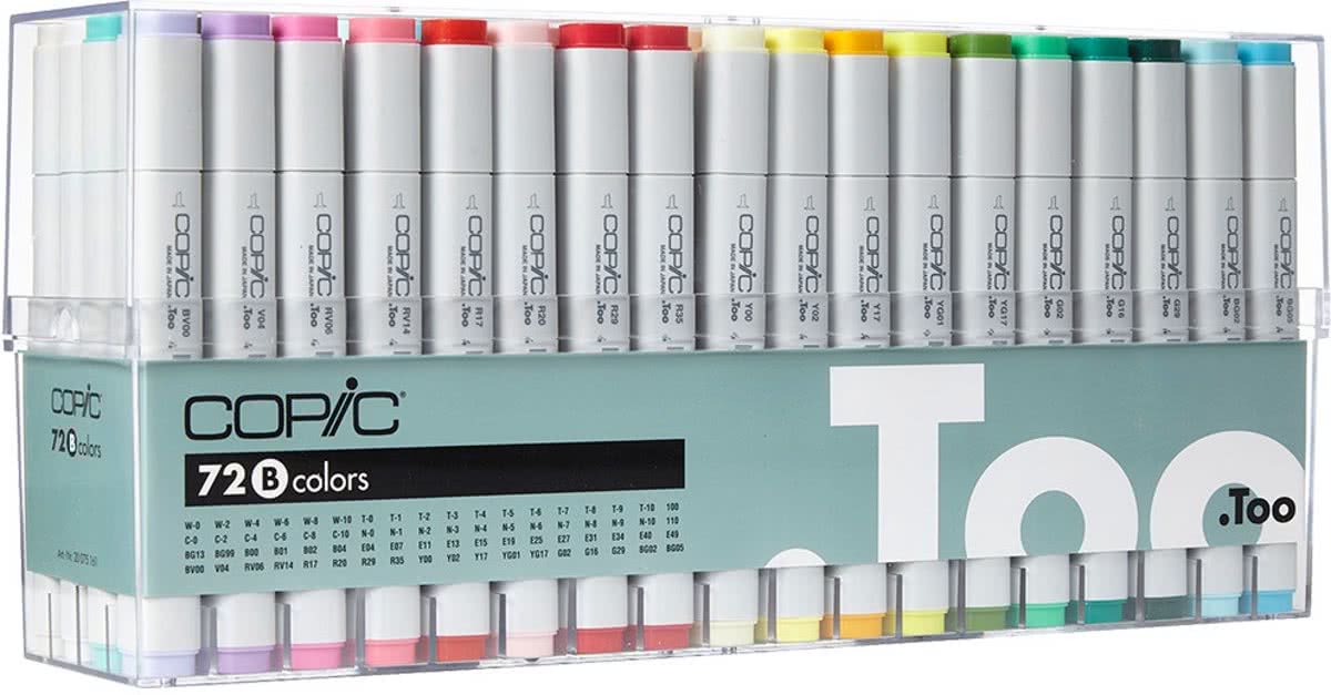 Copic Classic set B 72 kleuren