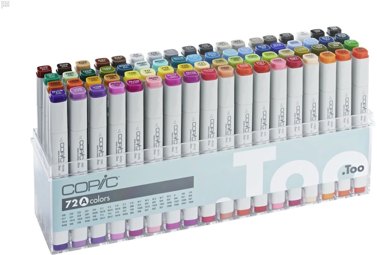   markers, set A 72 kleuren