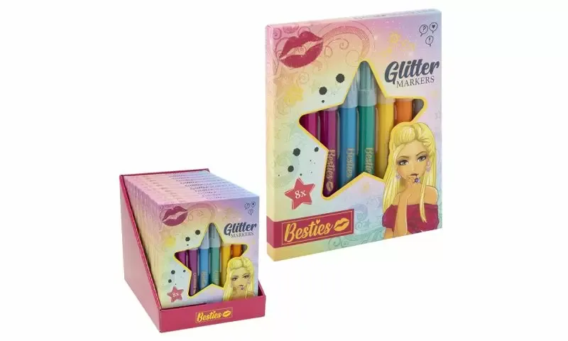 Besties Glitter Markers 8