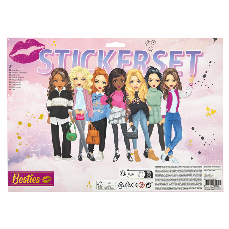 Besties Mega Stickerset 14 sheets/300 stickers