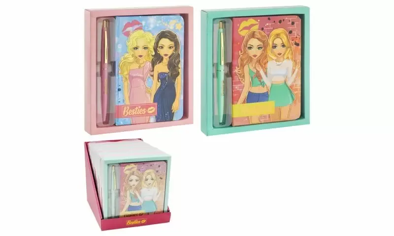 Besties Notitieboek 15x10cm incl. Balpen