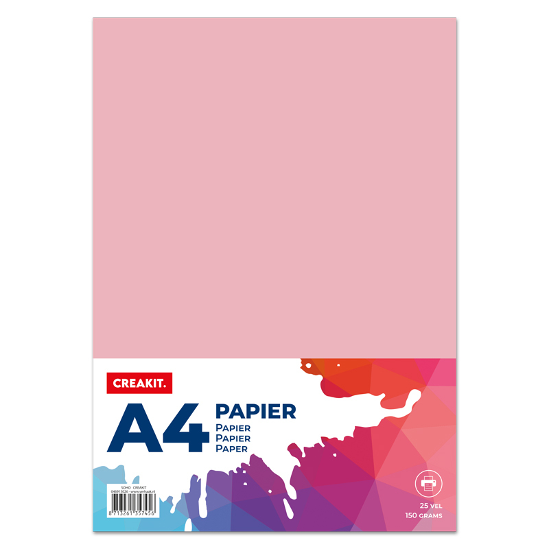 Creakit papier A4 roze 25 vel 150 grams