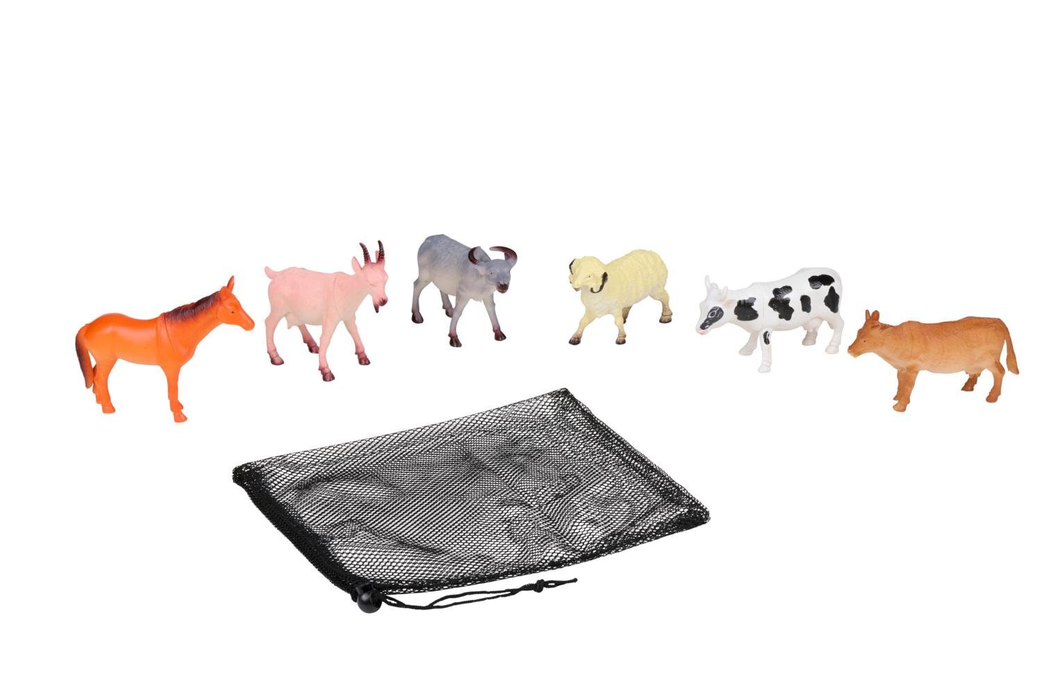 Dierenspeelset boerderijdieren 6st