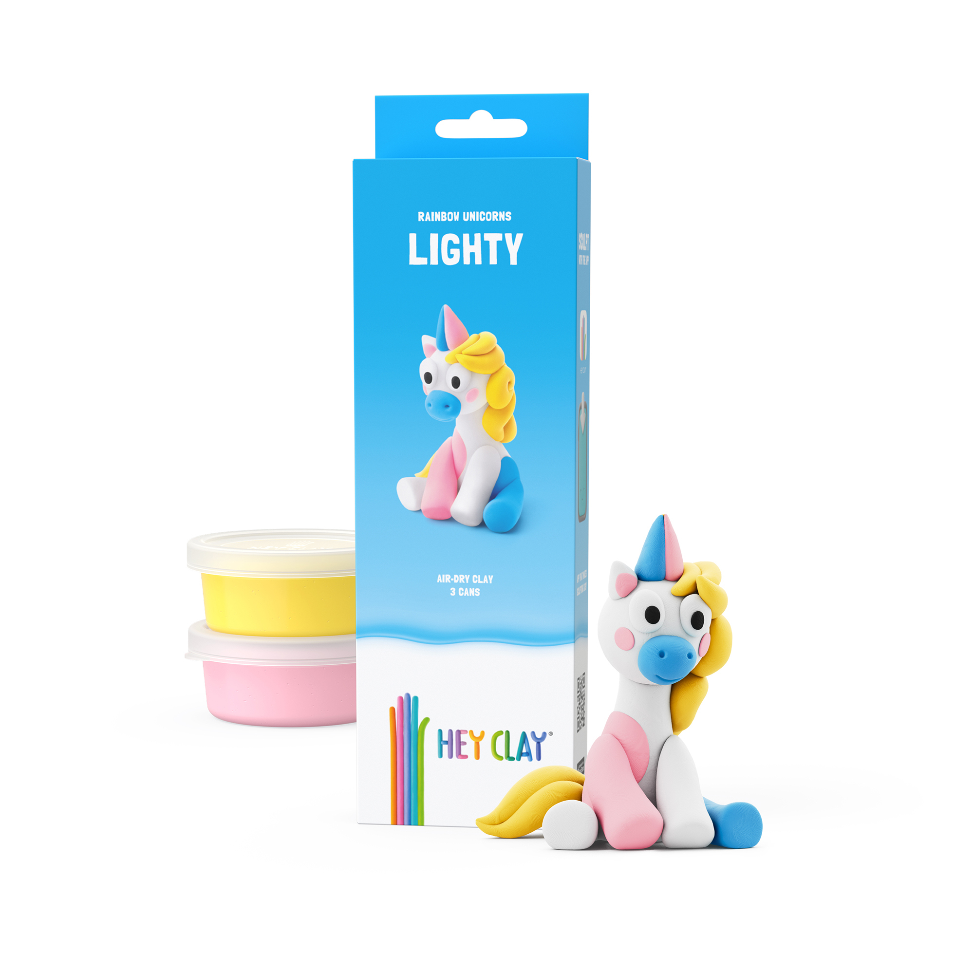 Hey Clay Rainbow Unicorn lighty 3 cans