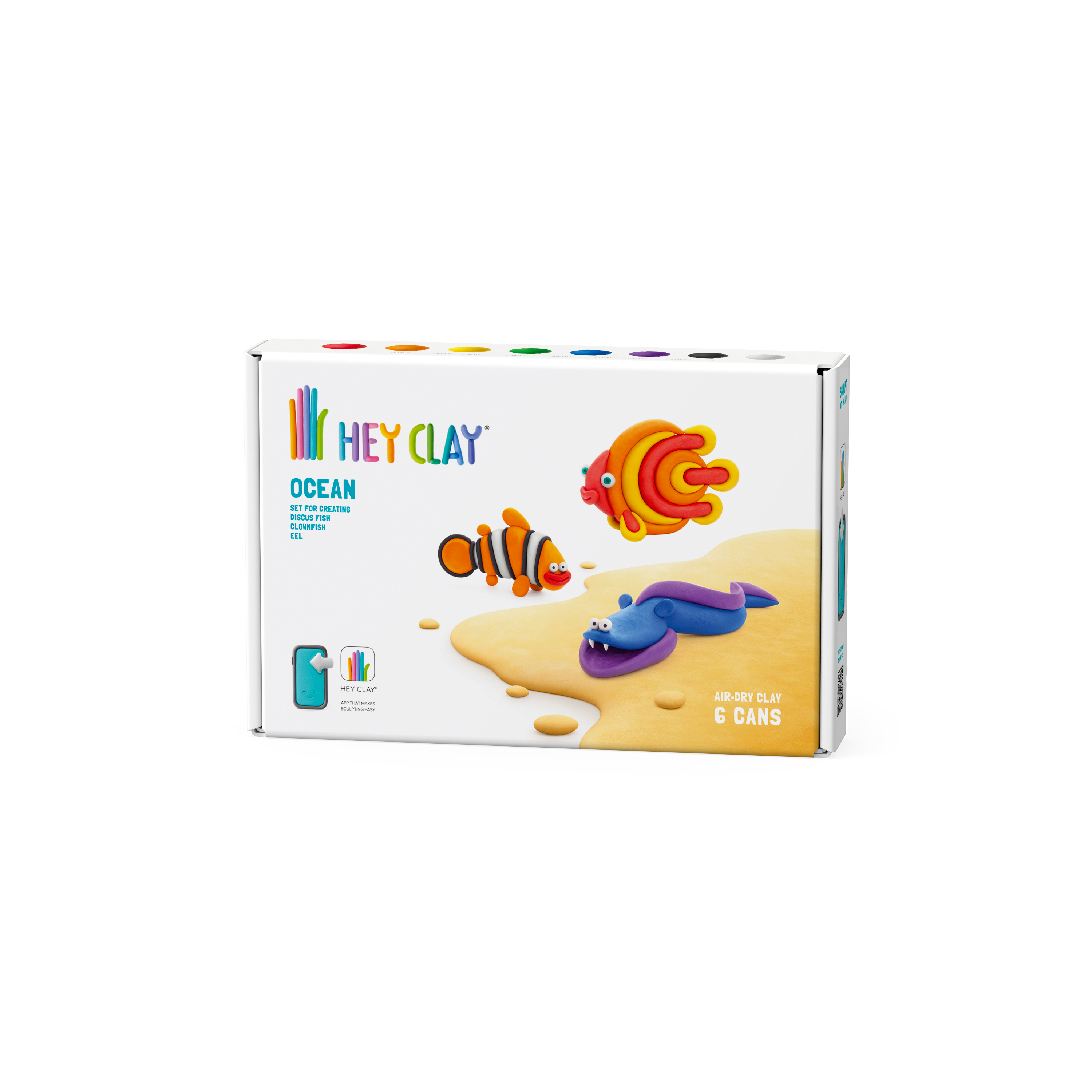 HeyClay ocean clownfish discus fish 6 cans